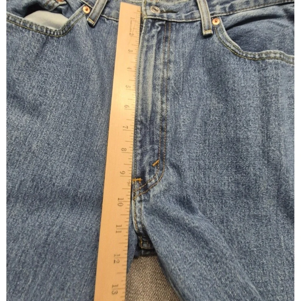 Levi 550 men's medium wash denim blue‎ jeans 38x32 Cotton straight leg